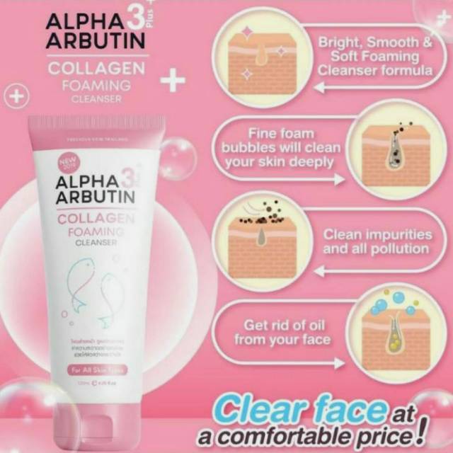 PRECIOUS SKIN BPOM ALPHA ARBUTIN 3+++ COLLAGEN FOAMING FACE CLEANSER