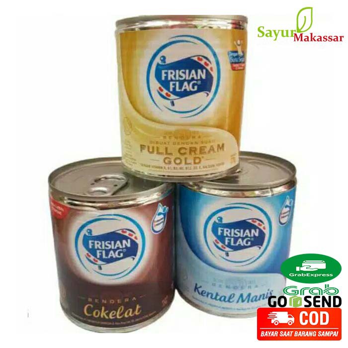 

Susu Frisian Flag Kaleng 370ml / Susu Frisian Flag kaleng rasa kental manis Coklat dan Putih