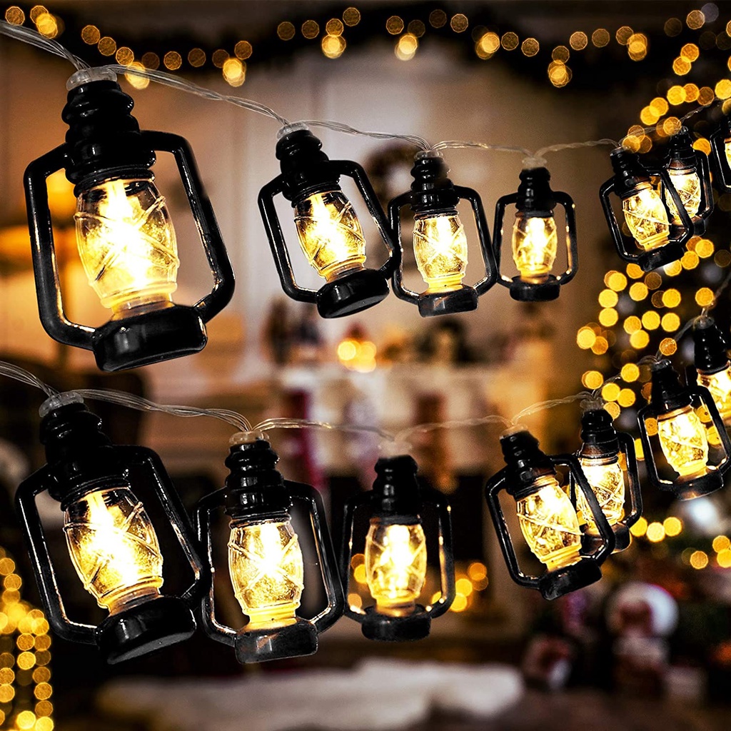 Lampu String led Tenaga Baterai Gaya Retro Untuk Dekorasi Ramadhan Eid