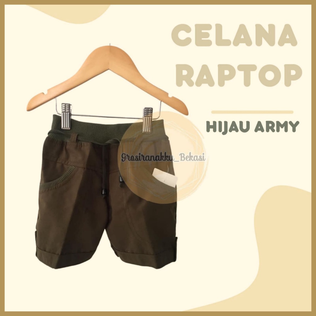 Celana Anak Murah Kekinian Hijau Army Size 1-3Tahun