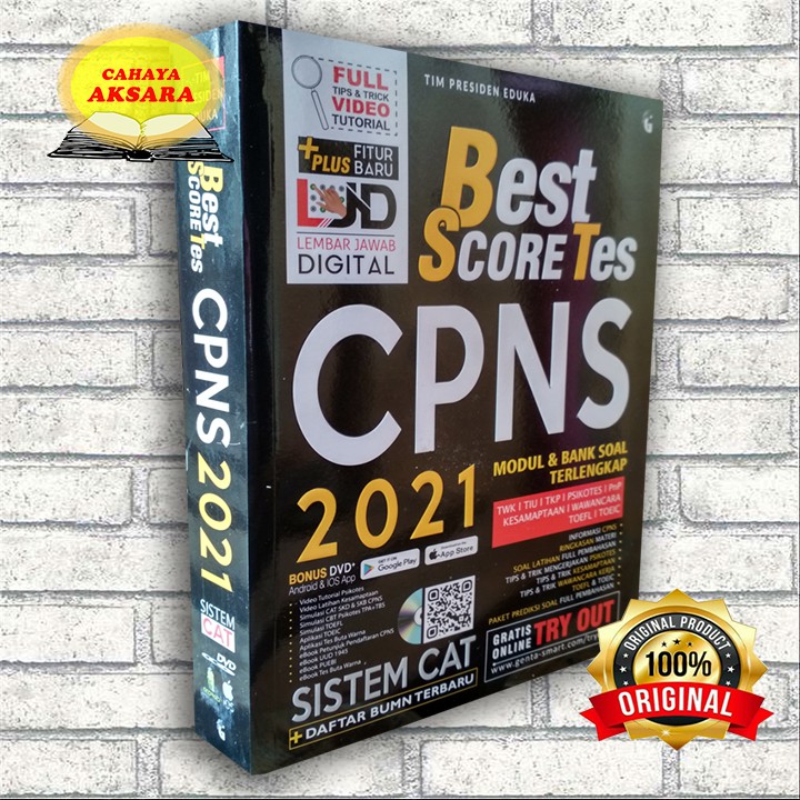 BUKU CPNS TERBARU 2021-BUKU CPNS 2021-BEST SCORE TES CPNS 2021 MODUL & BANK SOAL TERLENGKAP