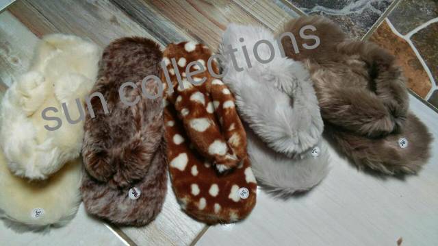 Sandal Bulu Sosis / Sandal Jepit anggora