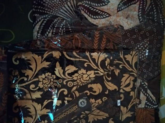 Atasan Batik Dolby Dolbi Dobby Doby Tenun Sutra Tulis Halus Katun Atbm Baron Mahkota Putih