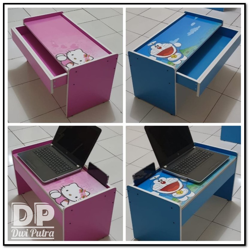 MEJA LESEHAN FOLKE WOODPANEL // KERJA BELAJAR ANAK DEWASA LAPTOP TABLET HP // KNOCKDOWN PARTIKEL