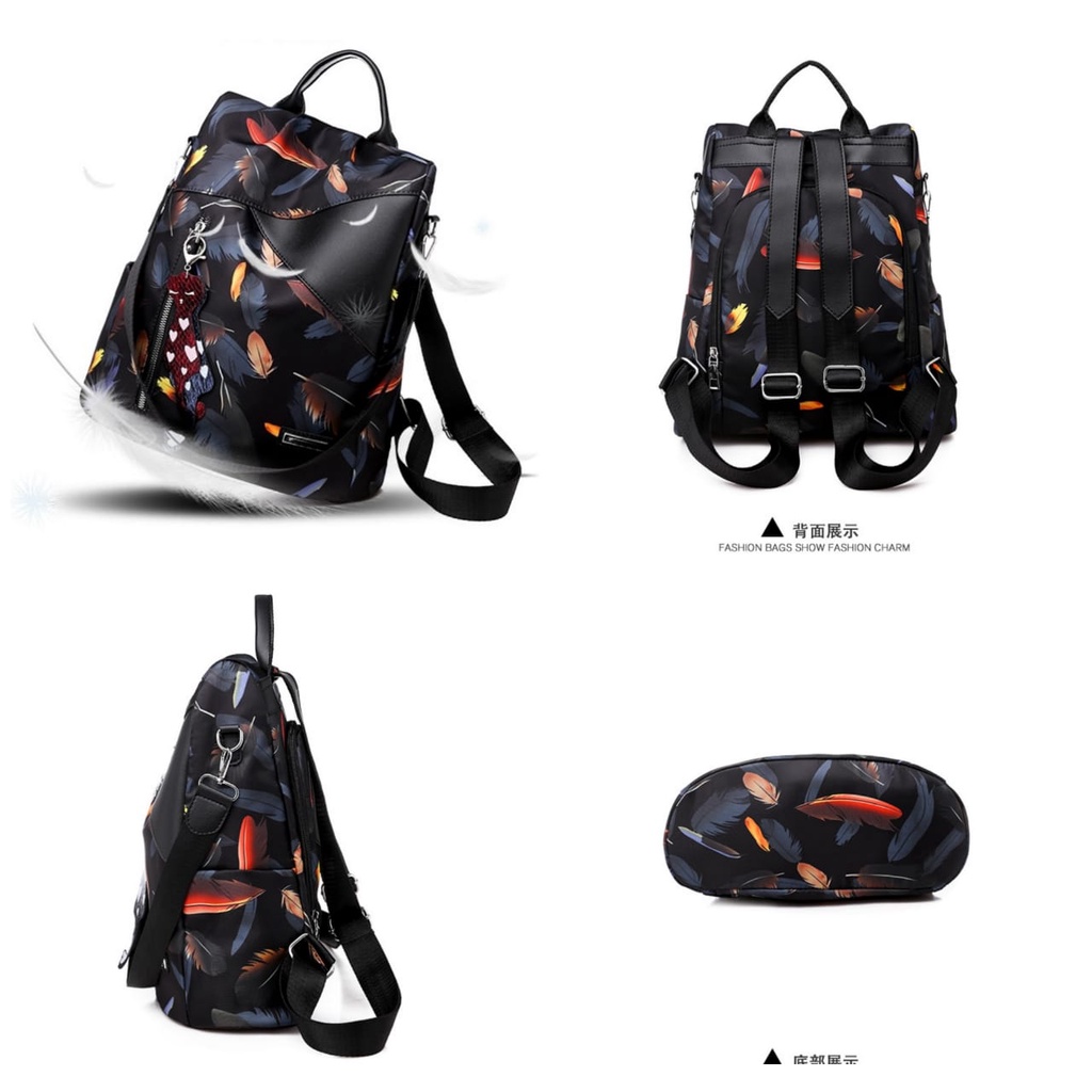 TAS RANSEL WANITA KOREA IMPORT BACKPACK ANTI AIR HITAM ARAMA TA326B5 KERJA SEKOLAH BATAM ORI BRANDED