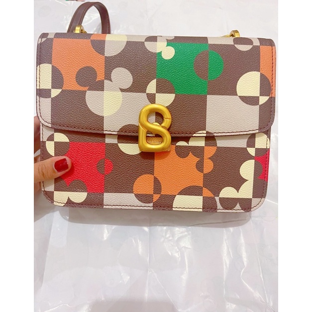 Buttonscarves PUZZLEA BAG BROWN series disney (PRELOVED)