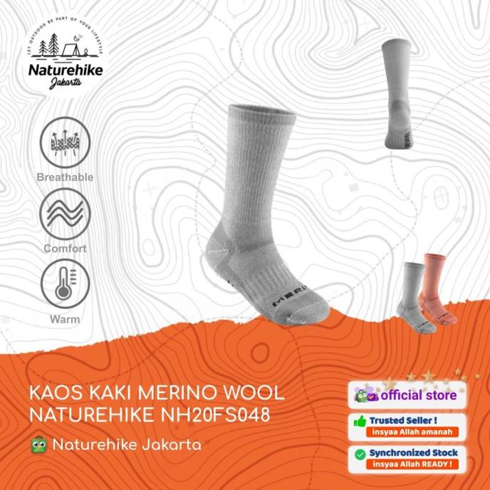 KAOS KAKI MERINO WOOL NATUREHIKE NH20FS048 HIKING CAMPING BULU DOMBA Star Seller Temurah