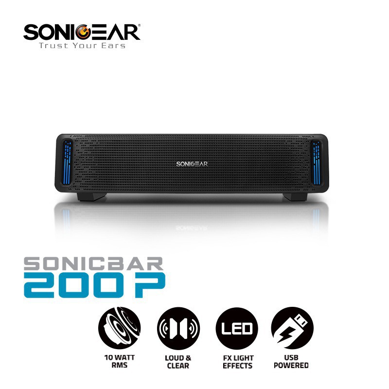 SonicGear 200P Powerful SoundBar Sonicbar with Brilliant Light Effect