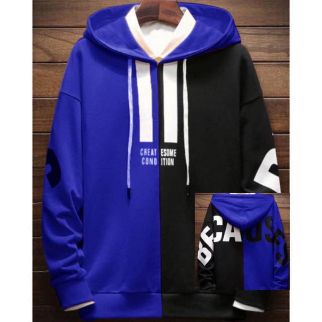 TOTOTAshop.Sweater hoodie SEBASTIAN (2 UKRAN L &amp; XL) bahan babyterry tebal