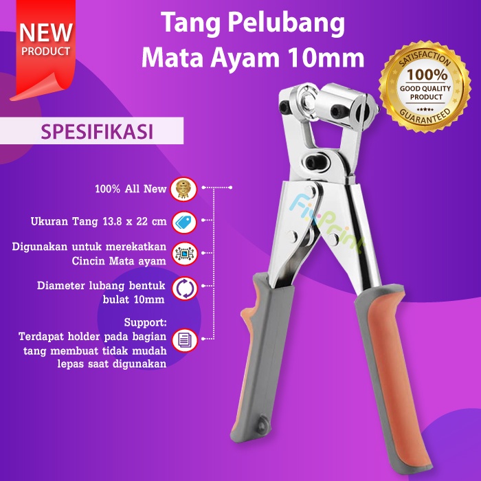 Tang Mata Ayam 10mm Eyelet Plier Punch Pelubang PVC Terpal Poster