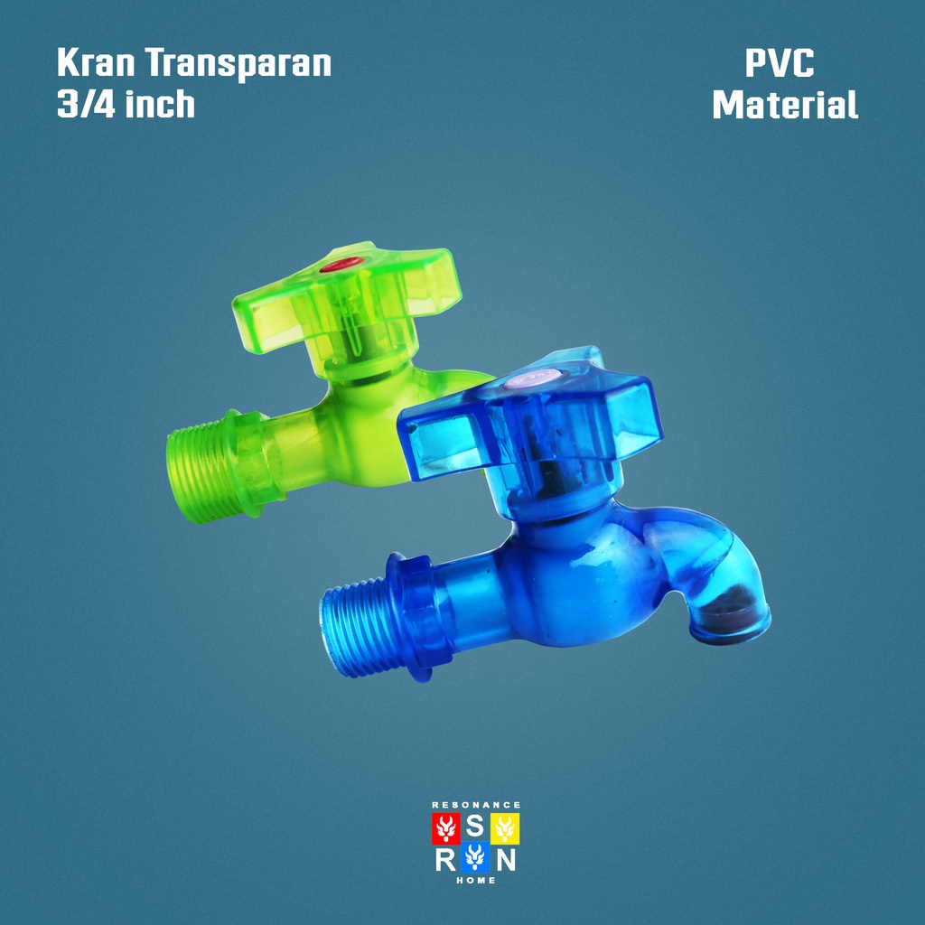 Kran Plastik Transparan 3/4 Inchi / Keran Kran Tembok Cuci Piring Resonance Home