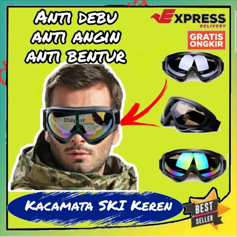 Kacamata helm trail cross GOGGLE SKI Tactical