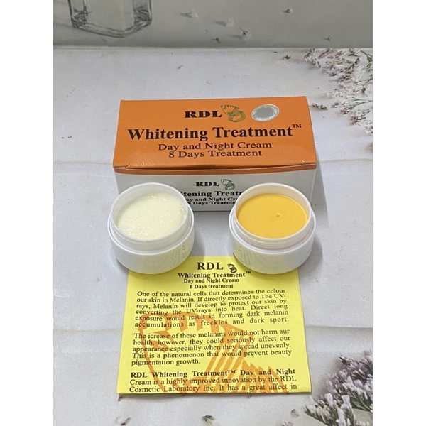 [ 1 SET ] CREAM RDL DAY &amp; NIGHT 8 DAYS WHITENING TREATMENT / CREAM RDL