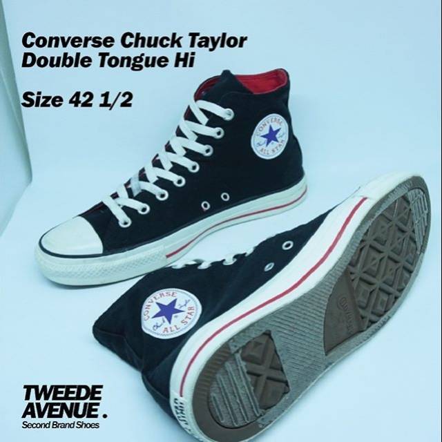 SEPATU SNEAKERS CONVERSE CHUCK TAYLOR DOUBLE TONGUE CASUAL PRIA (SECOND)