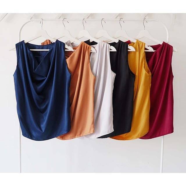Drappery blouse / Atasan satin / blouse satin