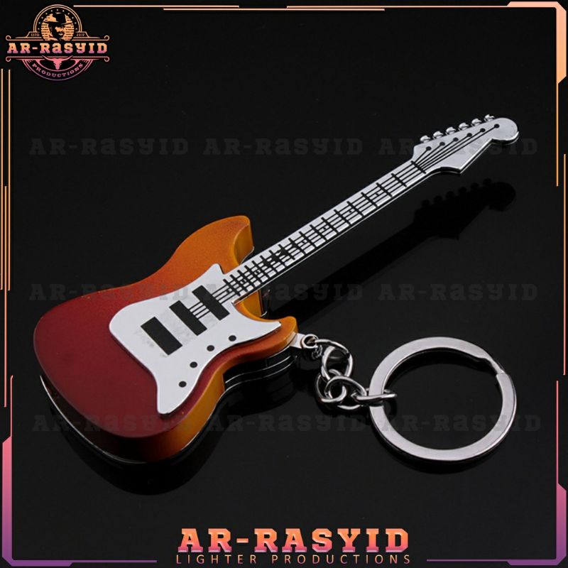 MANCIS Korek Api Gantungan Kunci Gitar Korek Api Miniatur Gitar BISA COD