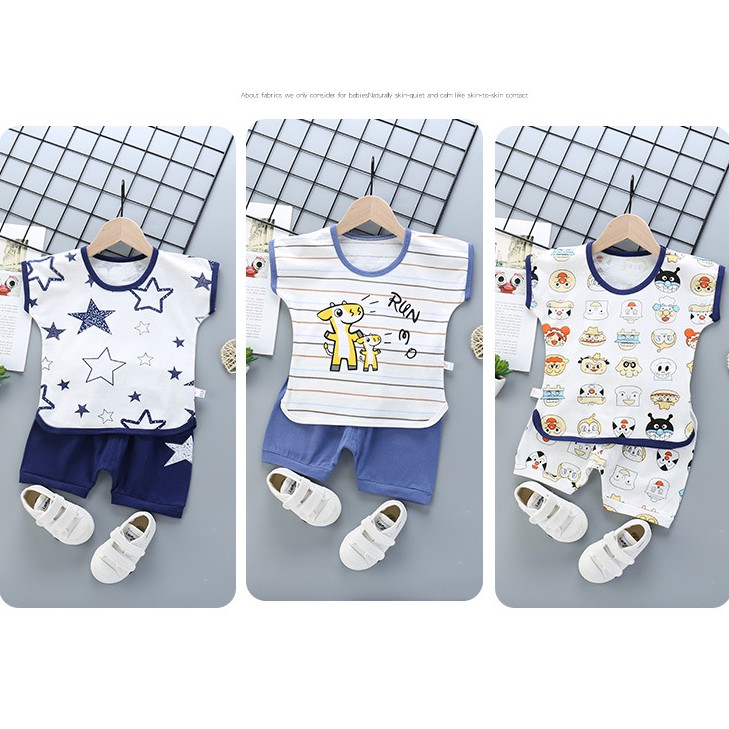 babyfit SUPER PRICE setelan XHM-3 baju anak oblong celana pendek santai import 1027-rp