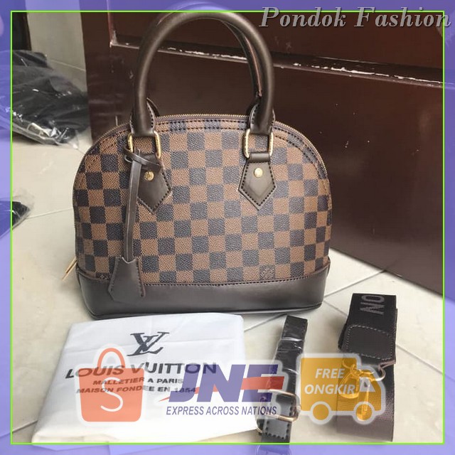 Terbaru Laris tas batam selempang semprem wanita grosir cantik murah, LV ALMA Damier Murah  -  SK