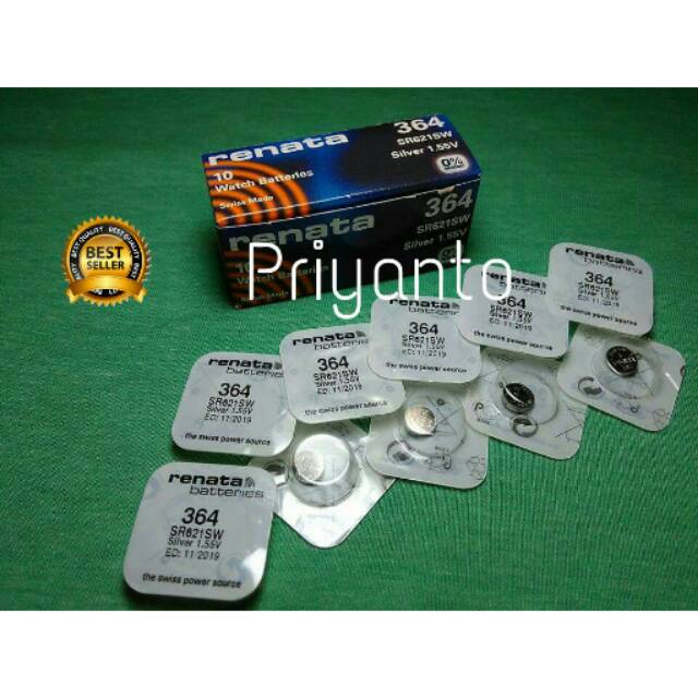 BATRAI JAM TANGAN RENATA 364/SR621SW ORIGINAL