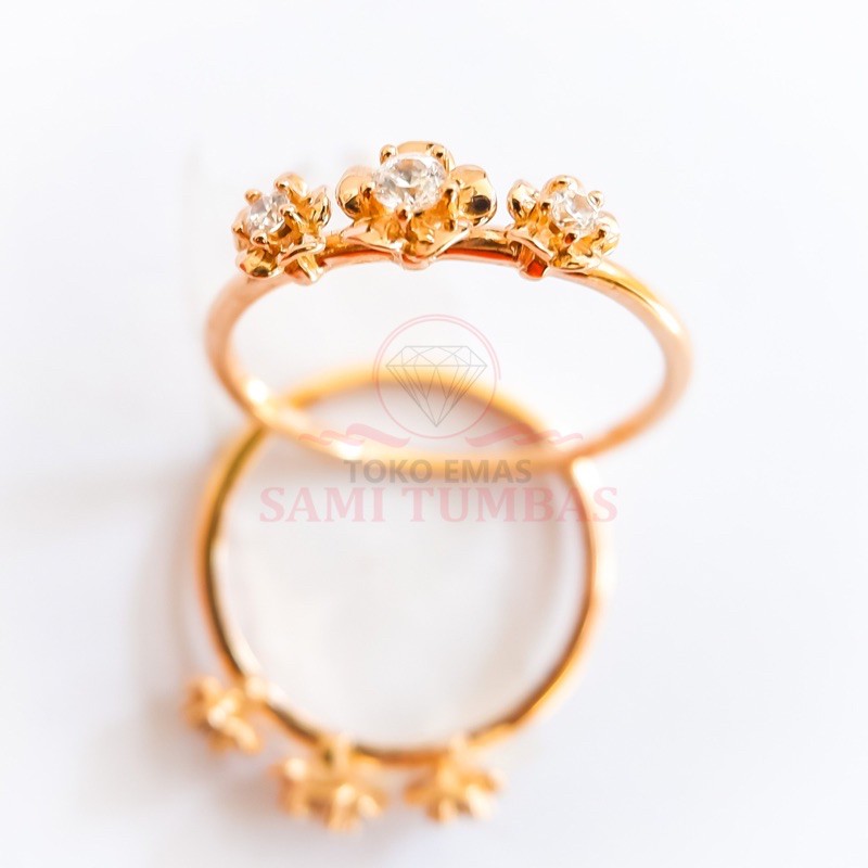 Cincin Flower Jasmine by Sandra Dewi Gold 18K RI200239