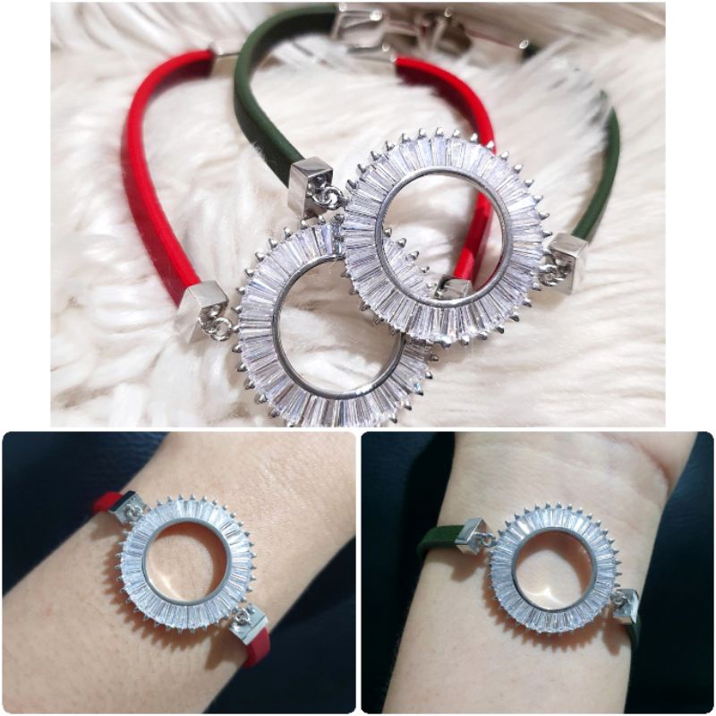 Promo Gelang kulit branded band Premium Quality Anti karat Gelang tangan kulit import /gelang Tangan Wanita branded Band bahan kulit G930