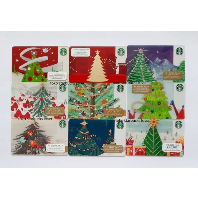 

Starbucks Card US Christmas Tree set 9 Kartu