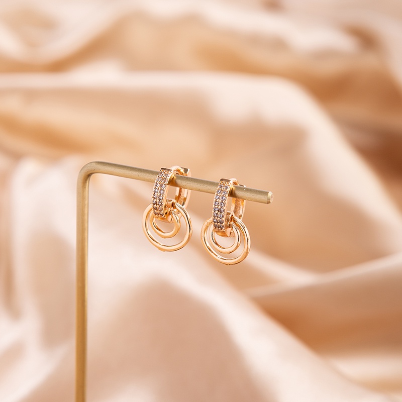 [AXIER PROMO]-Anting Drop Xuping Lapis Emas Zirkon Hias Untuk Remaja Perempuan Dan Wanita-A-287