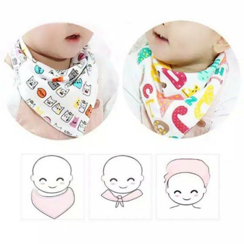 SIYA✨ READY GOJEK &amp; COD BABY SLABER / CELEMEK BAYI SEGITIGA PERSIAPAN MAKAN BAYI 20 MOTIF