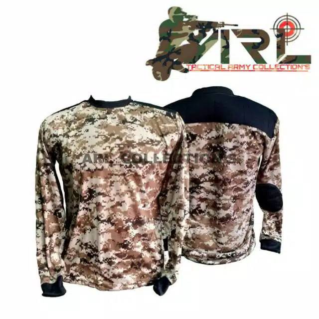 kaos panjang loreng deker army/kaos deker bantalan tactical outdoor/AD/AU/AL/pramuka/camo/umum