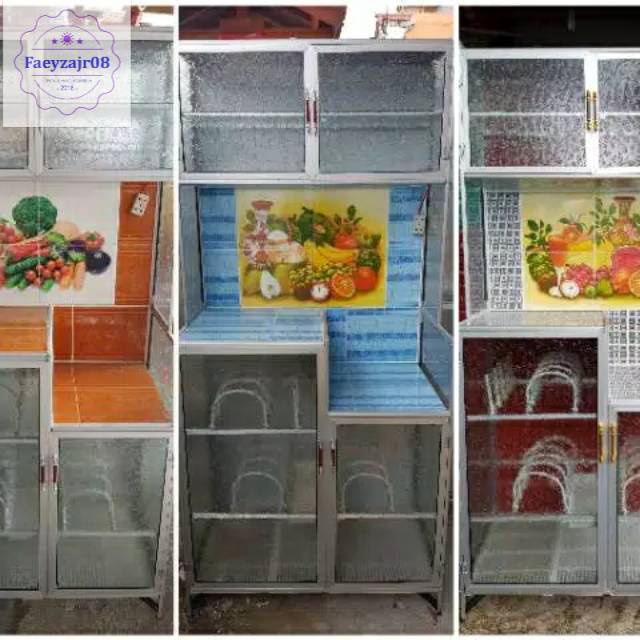 LEMARI RAK PIRING KACA