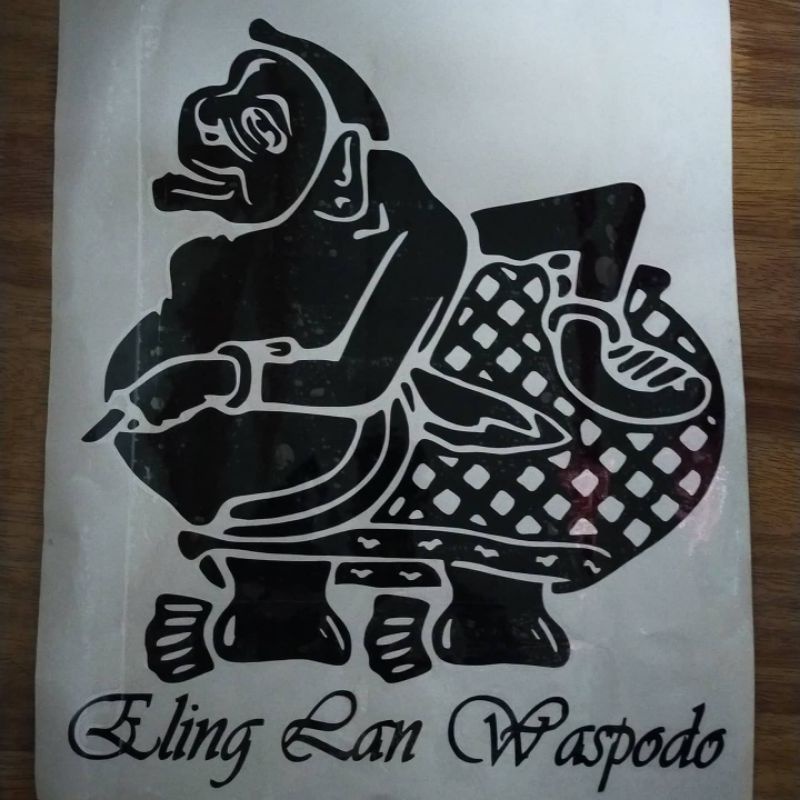 Sticker cutting wayang