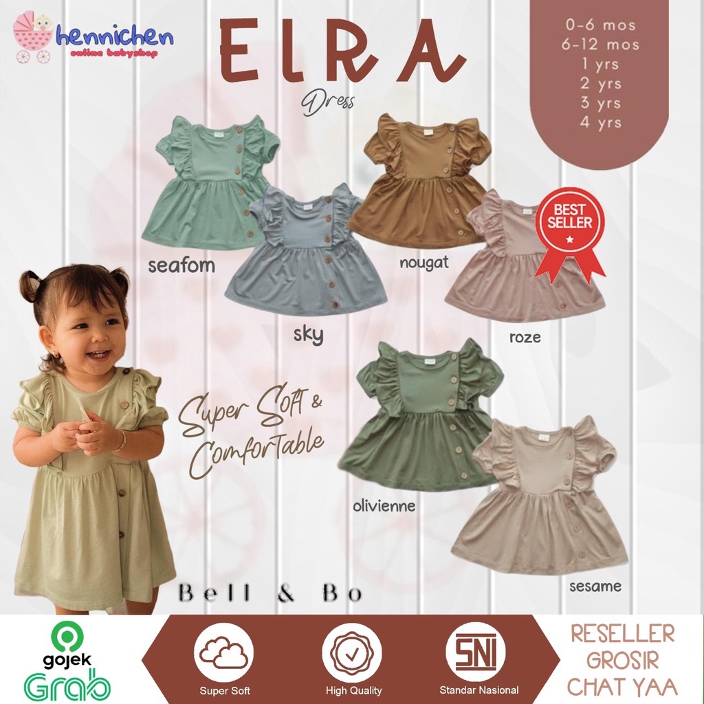 BELL AND BO EIRA DRESS ANAK PEREMPUAN BAJU ANAK