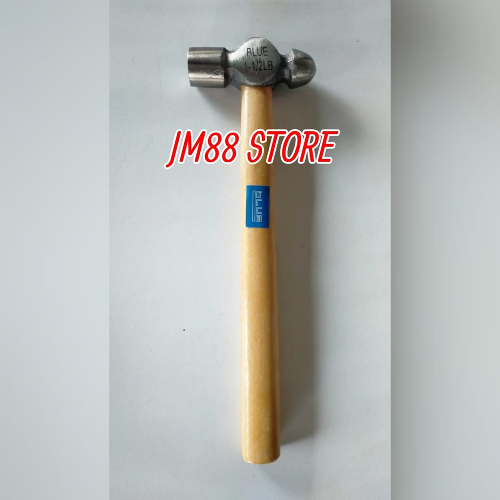 Martil palu konde besi pegangan kayu / Ball hammer / Palu konde besi cor lokal gagang kayu - 2 LB