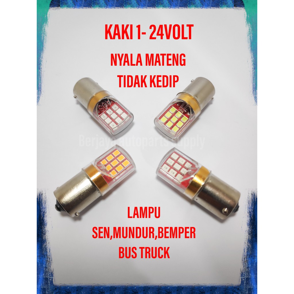 [1SET] Lampu LED Kaki1 24v 18 MATA Sein mundur Bemper BUS TRUCK ELF HINO