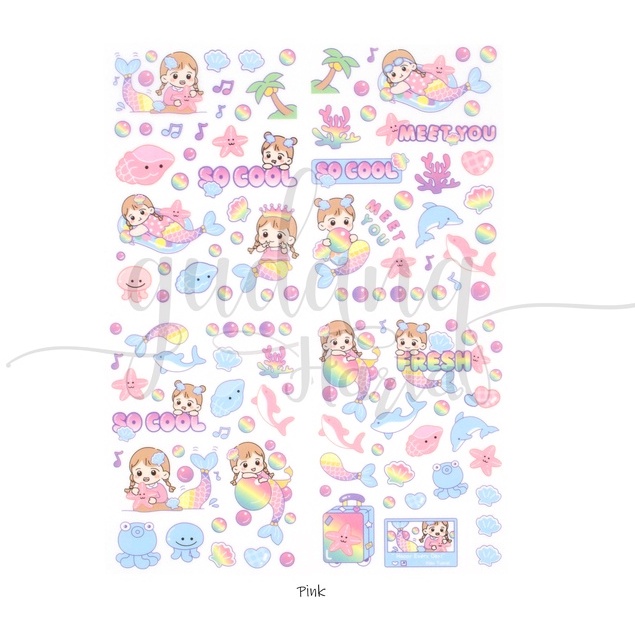 

Stiker Pet Happy Girl ISI 4 Sticker Motif Cewek Lucu DIY GH 303816