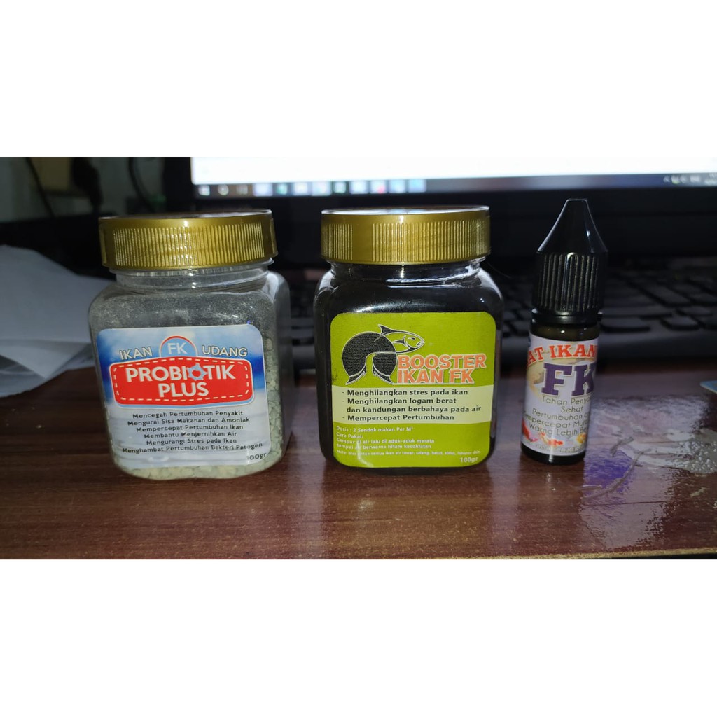 PROMO Paket Si Budi Ember FK 3 Produk (Probiotik Plus FK, Booster Ikan FK, Obat Ikan FK) MURAH