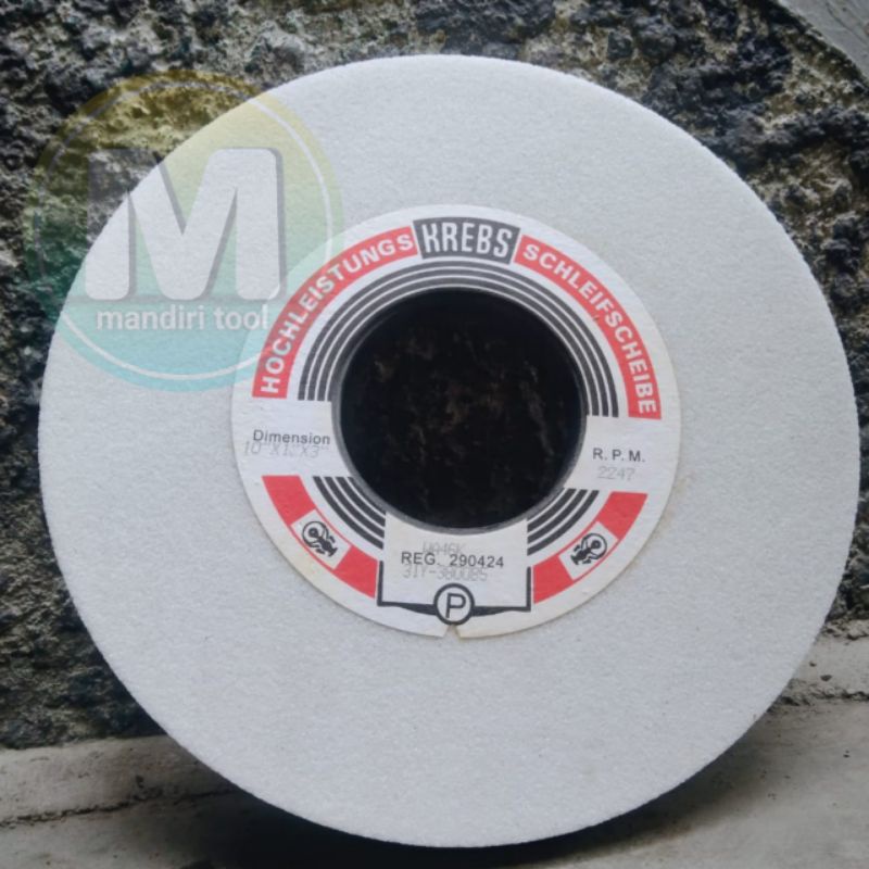 Krebs Grinding Wheel 10" x 1" x 3" WA 46 / Batu Gerinda Krebs