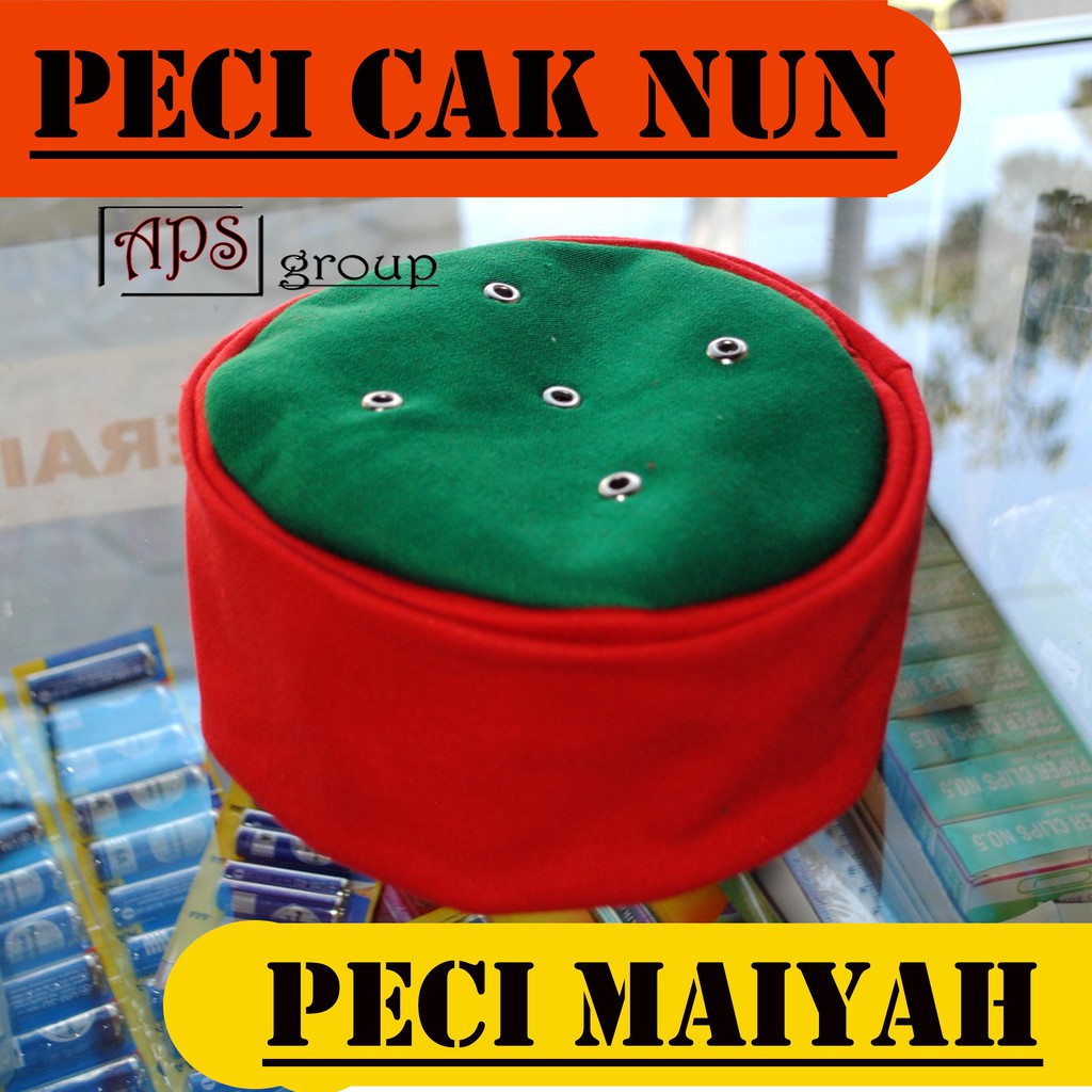PECI MAIYAH CAK NUN "EMHA AINUN NADJIB" ORIGINAL MERAH KOMBINASI HIJAU