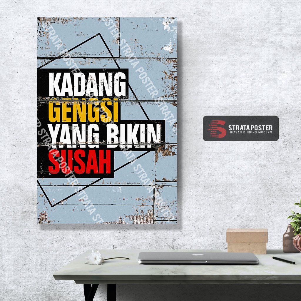 Poster typography Hiasan dinding Dekorasi ruangan Wall decor 304509ST