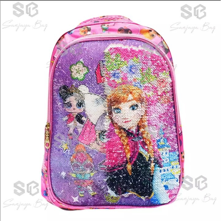 Tas Ransel Usap Lol Tas Sekolah Anak Perempuan Tas Fashion Anak Tas Usap 2 Gambar