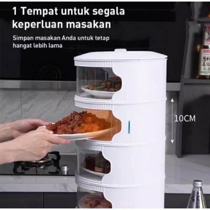 TUDUNG SAJI 4 TINGKAT/RAK PENYIMPANAN MAKANAN 4 SUSUN