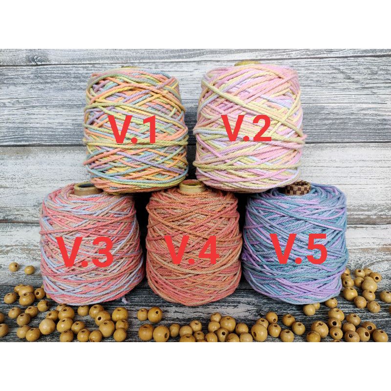 Tali katun Ombre size 4mm(500gram)