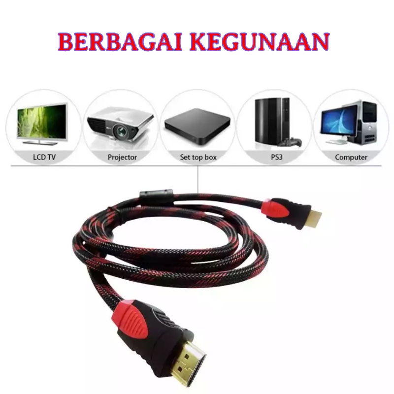 KABEL HDMI FULL HD 1080P TO HDMI 1.5M 3M 5M METER / KABEL HDMI 1080P V1.43D HQ HIGH QUALITY