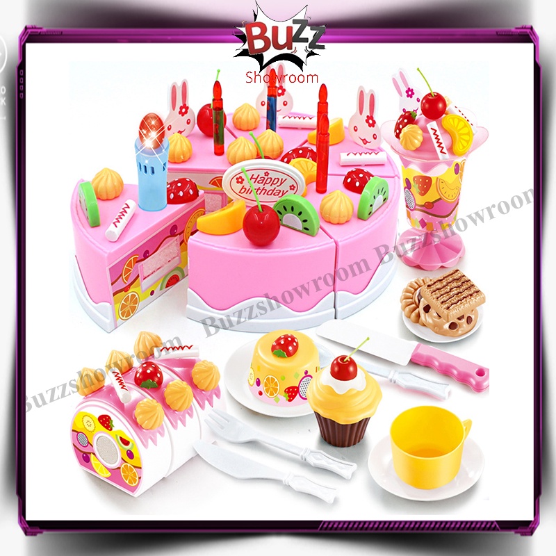 Mainan Birthday Cake Play Set Fruit Dessert Kue Ulang Tahun Besar DIY