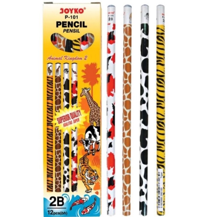 

Pensil 2B Merek Joyko Karakter Animal Kingdom P-101 ( 1 Pack isi 12pcs )