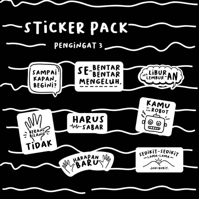 

RAHASIA sticker sheet journaling sticker pengingat 3