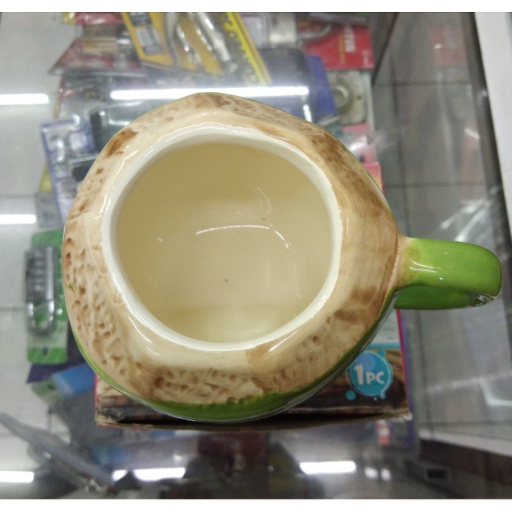 Mug Coconut Kelapa Muda HIJAU Souvenir Antique