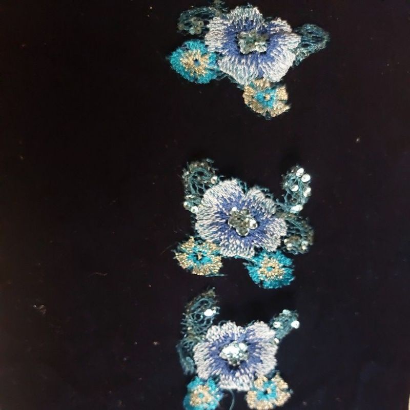 bunga bordir 3D. payet.renda