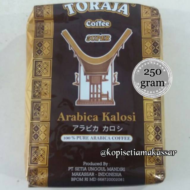 

Kopi Toraja Arabica Kalosi 250 gram