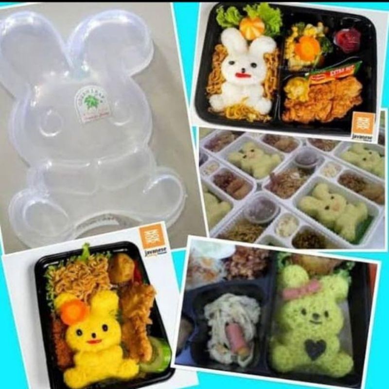 CETAKAN NASI BENTO KARAKTER/ KUNING / PUDING / AGAR AGAR